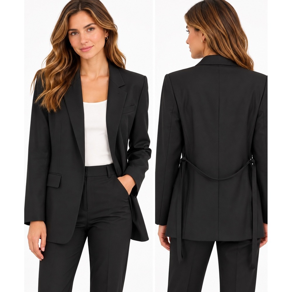 Lioness The Palermo Blazer Black Oversized Longline Jacket LD88-789 Size S NWT
